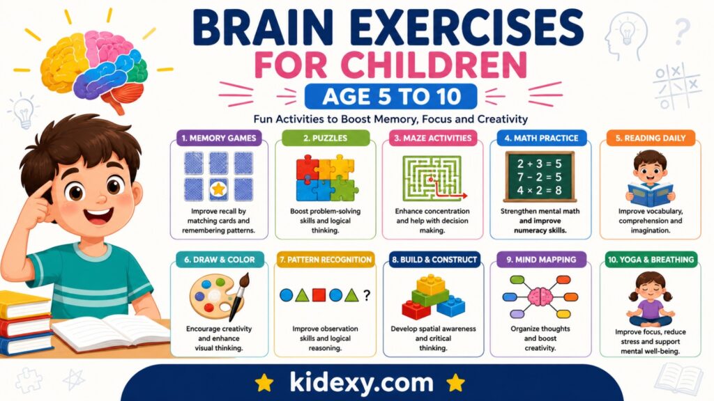 brain exercises for children age 5 to 10
