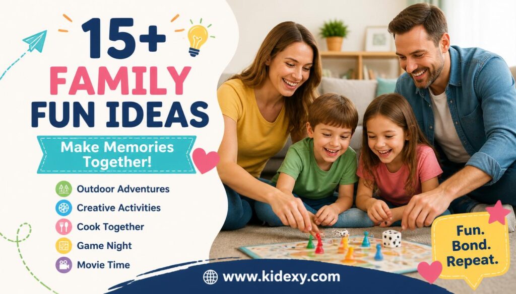 Family Fun Ideas: 101 Creative Activities for Kids and Parents at Home 13 gpt image 2 family fun ideas highly relevant featured image for blog post professional clear 0 family fun ideas