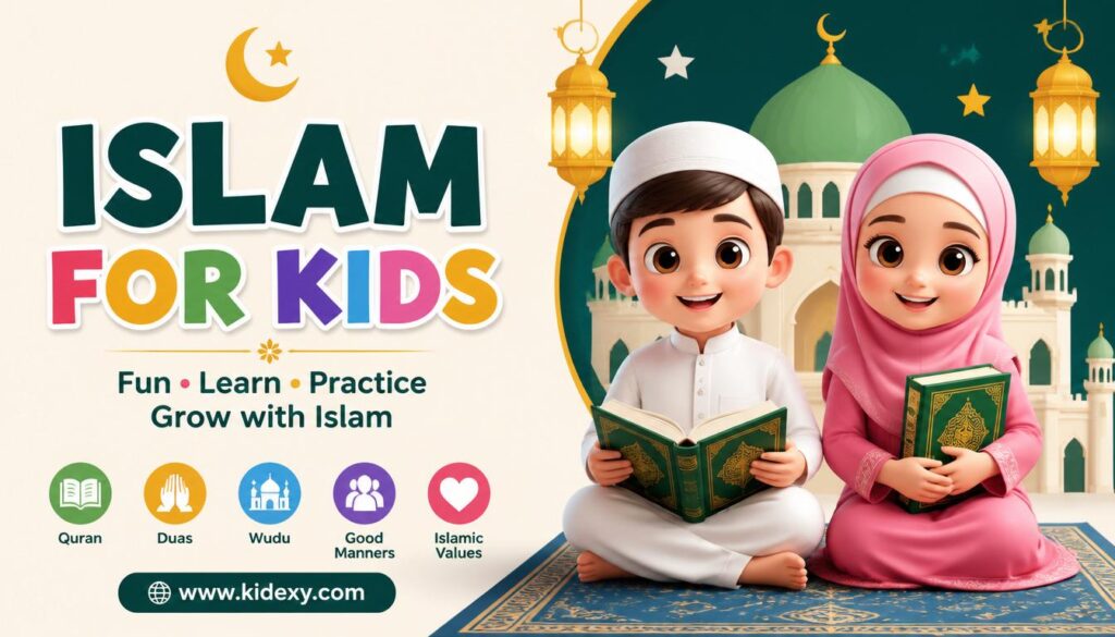 Islam for Kids: Easy Guide to Islamic Beliefs, the Five Pillars, and Daily Practices 2 gpt image 2 islam for kids highly relevant featured image for blog post professional clear v 0 islam for kids
