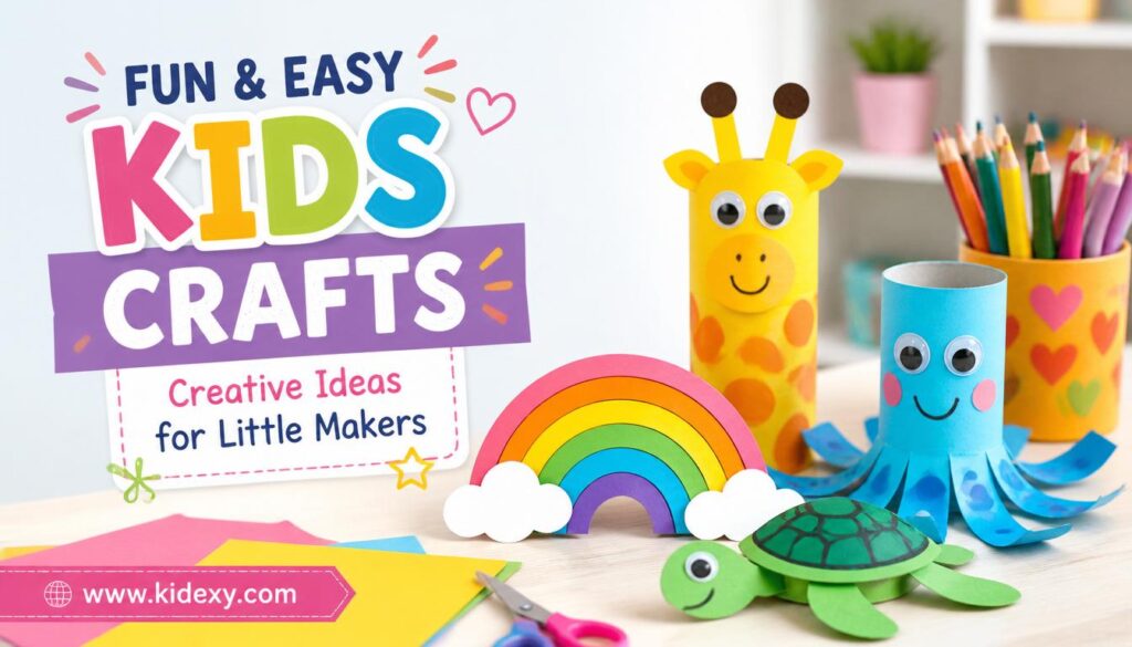 Kids Crafts: Easy DIY Craft Ideas for Kids at Home, School & Preschool (Fun, Educational & Creative Activities) 4 gpt image 2 kids crafts highly relevant featured image for blog post professional clear visu 0 kids crafts