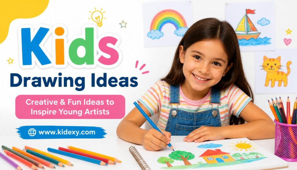 Kids Drawing Ideas: Easy Creative Fun Art Activities for Children Today 11 gpt image 2 kids drawing ideas highly relevant featured image for blog post professional cle 0 kids drawing ideas