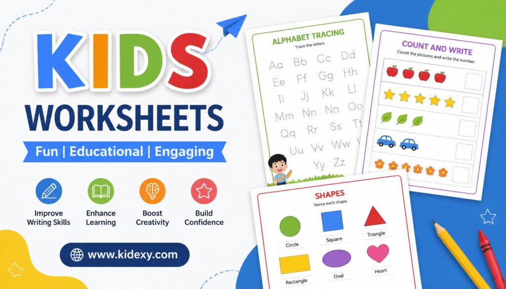 Kids Worksheets Free Printable PDF Activities for Preschool Kindergarten Elementary Students 12 gpt image 2 kids worksheets highly relevant featured image for blog post professional clear 0 kids worksheets